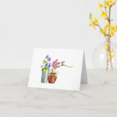 Carte Deux pots de fleurs (Fleur jaune)
