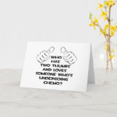 Carte Deux pouces et aime quelqu'un à Chemo (Fleur jaune)