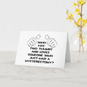 Carte Deux Pouces .. J'Aime Quelqu'Un Qui A Eu L'Hystect (Fleur jaune)