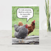 Deux poules humour de joyeux anniversaire