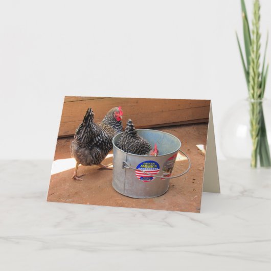 Carte Deux poulets sombres mignons (Devant)