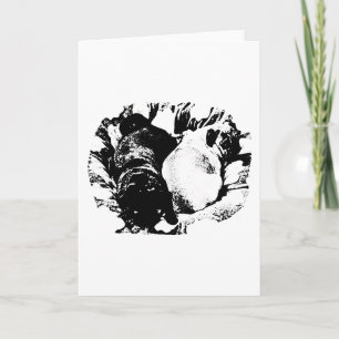 Carte Deux Pug, un vœu paisible