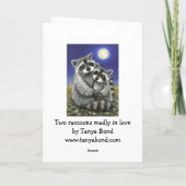 Carte Deux ratons laveurs éperdument amoureux (Dos)