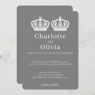 Carte Deux Reines Font Un Mariage Gay À Thème De Couronn