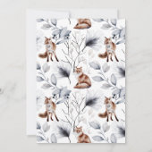 Carte Deux Renards Rouges Noël personnalisé (Dos)