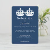 Carte Deux Rois Font Un Mariage Gay À Thème De Couronne  (Debout devant)