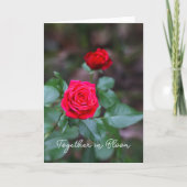 Carte Deux roses rouges pour la Saint-Valentin (Devant)