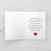 Carte Deux roses rouges pour la Saint-Valentin (Intérieur)