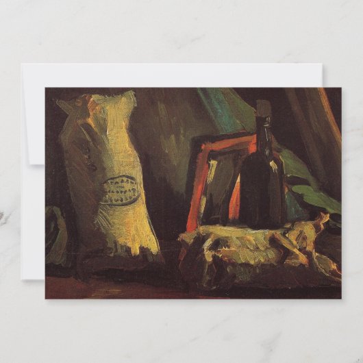 Carte Deux sacs et une bouteille par Vincent van Gogh (Devant)