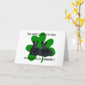 Carte Deux Scotties le jour de la St-Paddy (Fleur jaune)