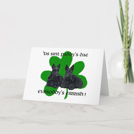 Carte Deux Scotties le jour de la St-Paddy (Devant)