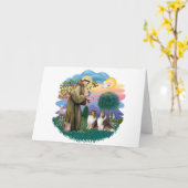 Carte Deux Shelties - St. François (ff) (Fleur jaune)