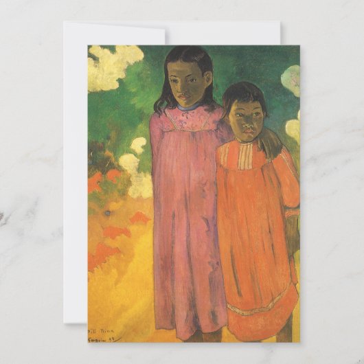 Carte Deux soeurs de Paul Gauguin, Art Vintage (Devant)