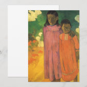 Carte Deux soeurs de Paul Gauguin, Art Vintage (Devant / Derrière)