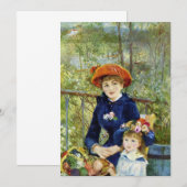 Carte Deux Soeurs (En Terrasse) De Pierre Renoir (Devant / Derrière)