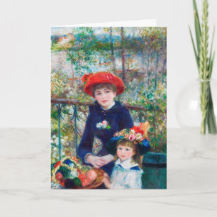 Carte Deux Soeurs - Renoir Impressionniste Peinture 1881