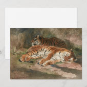 Carte Deux tigres en arrière | Rosa Bonheur (Devant / Derrière)
