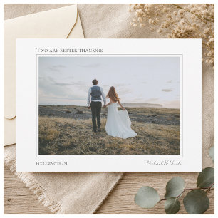 Carte Deux valent mieux qu'un Photo de couple personnali