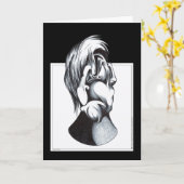 Carte Deux visages de peine (Fleur jaune)