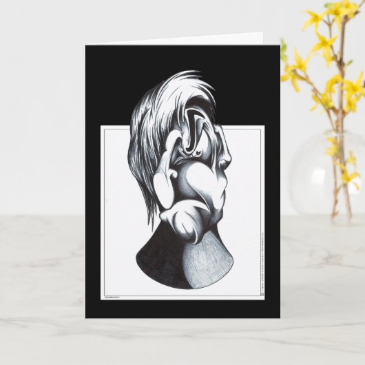 Carte Deux visages de peine (Fleur jaune)