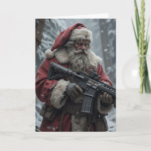 Carte Deuxième amendement Funny Père Noël Christmas