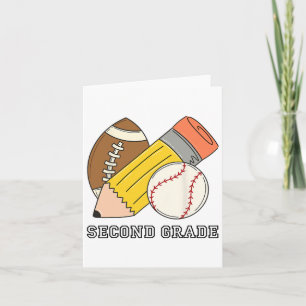 Carte Deuxième Année De Retour À L'École De Baseball Foo