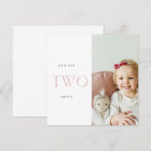 Carte deuxième anniversaire (Devant / Derrière)