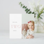 Carte deuxième anniversaire (Debout devant)