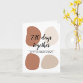 Carte Deuxième anniversaire mariage moderne (Fleur jaune)