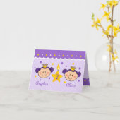 Carte Deuxième Anniversaire Twincess (Fleur jaune)