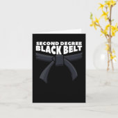 Carte Deuxième degré Ceinture noire Arts martiaux Karate (Fleur jaune)