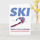 Carte Dévaler Les Pistes Avec Style (Fleur jaune)