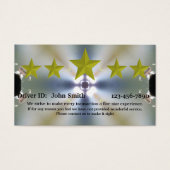 Carte d'évaluation 5 étoiles pour conducteur profe (Devant)