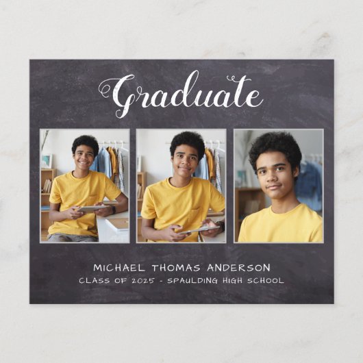 Carte d'évaluation budgétaire Rustic 3 Photo Chalk (Devant)