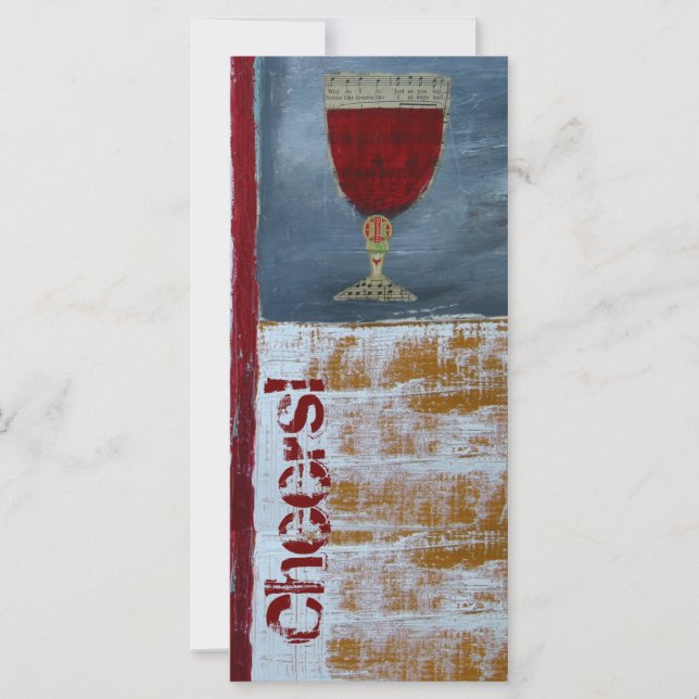 Carte d'évaluation de dégustation de vin (Devant)