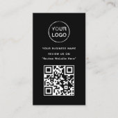 Carte d'évaluation d'entreprise noire et blanche (Devant)