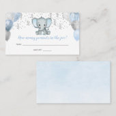 Carte d'évaluation du Baby shower des ballons élép (Devant / Derrière)