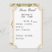 Carte d'évaluation du vin (Devant / Derrière)