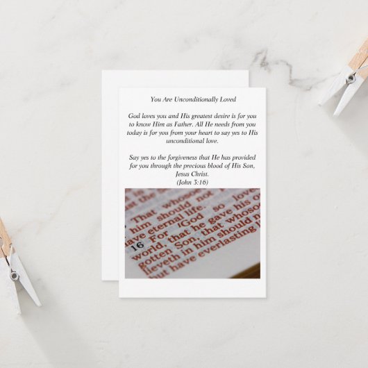 Carte d'évangélisation (Devant/Arrière en situation)