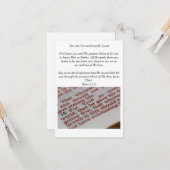 Carte d'évangélisation (Devant/Arrière en situation)