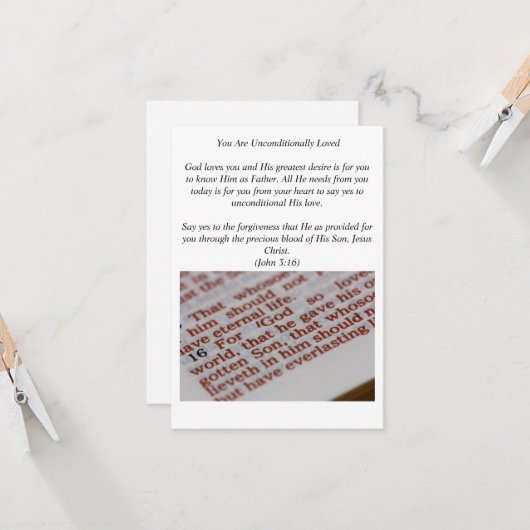 Carte d'évangélisation (Devant/Arrière en situation)