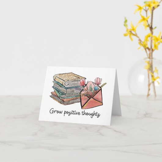 Carte Développer des pensées positives (Fleur jaune)