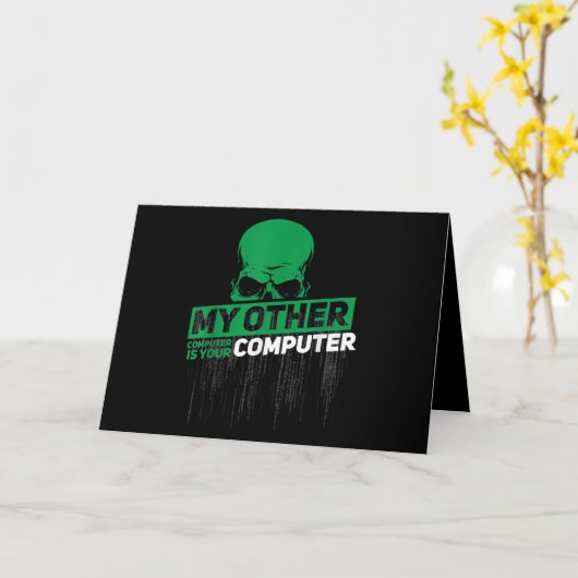 Carte Développeur Sysadmin Engineer Hacker Code d'admini (Fleur jaune)