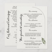 Carte d'événement de mariage botanique à l'arche é (Devant / Derrière)