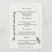Carte d'événement de mariage botanique à l'arche é (Devant)