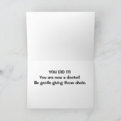 CARTE **DEVENIR MÉDECIN** MÉDECIN FÉMININ (Intérieur)