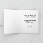 Carte Devenir plus âgé ou un classique ? Anniversaire pe (Intérieur)