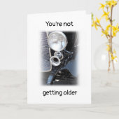 Carte Devenir plus âgé ou un classique? anniversaire per (Fleur jaune)
