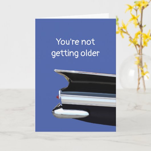 Carte Devenir plus âgé ou un classique? anniversaire per (Fleur jaune)