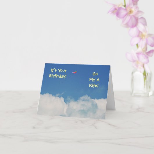 CARTE "DEVENIR UN HUMOUR D'ANNIVERSAIRE PLUS ÂGÉ, ALLEZ  (Orchidée)